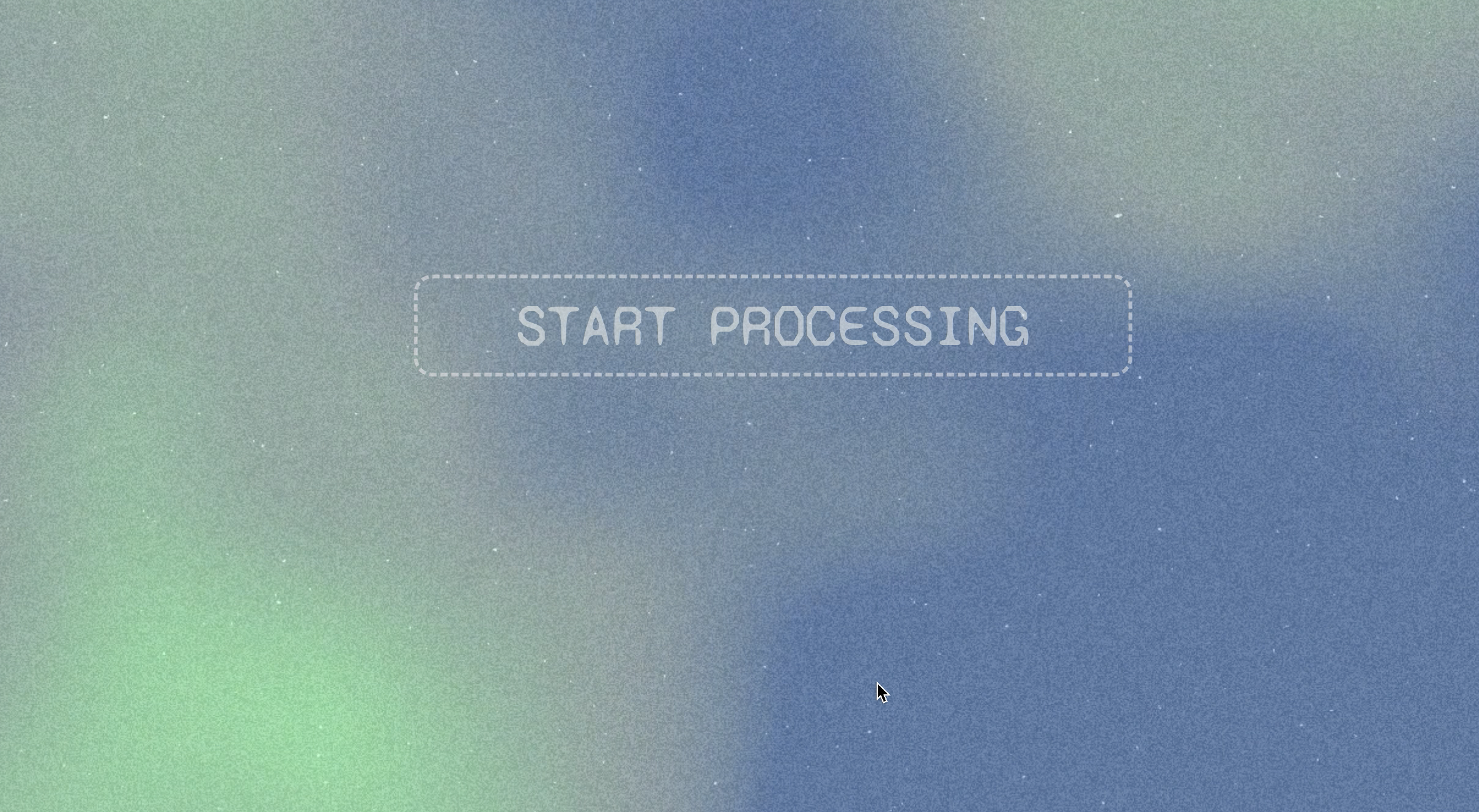 First Screen of the User Interface